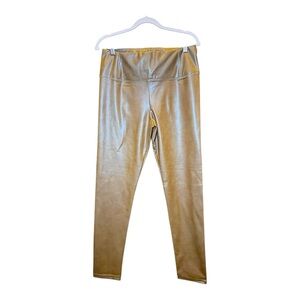 BAGATELLE COLLECTION Cognac Faux Leather Leggings Size Large NWT